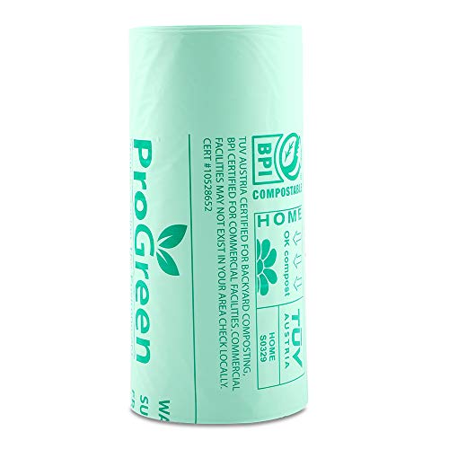 ProGreen 100 Compostable Bags 33 Gallon, Extra Extra Thick 1.1 Mil, 30