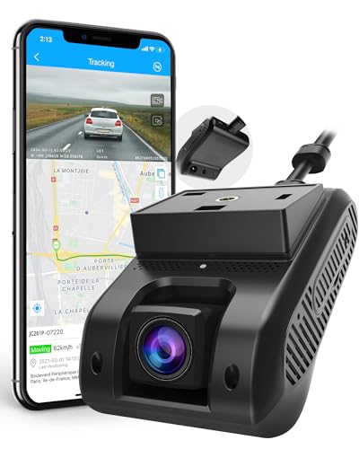 4G WiFi ADAS Dash Cam Front and Inside, Remote Monitor Live Video Car Dual Dash Camera, 1080P Dashcam with GPS, 24H Loop Recording, Night Vision, G Sensor, Geo Fence, Fuel Cut off, SOS Key - JC261P