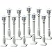 Taken All Building Block Street Lamp Set of 10- White Post with Clear Bulb & White Cover Compatible with Major Brands