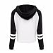 ECOLIVZIT Long Sleeve Crop Top Hoodies for Teen Girl Light Weight Funny Words Pullover White Medium