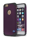 iPhone 6s Case, Vogue Shop Dual Layer Hybrid Hard PC Cover and Inner Soft Silicone Corner Protection High Impact Defender Combo Shell Phone Case for iPhone 6s 4.7 inch-Purple