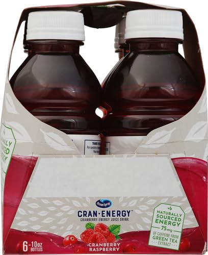 OCEAN SPRAY CRAN-ENERGY, CRANBERRY RASPBERRY ENERGY JUICE DRINK,10 FLUID OUNCE,6 COUNT