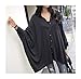 ARJOSA Women's Summer 3/4 Flutter Sleeve Chiffon Work Blouses Business Casual Babydoll Tops Dressy (Medium, C Black)