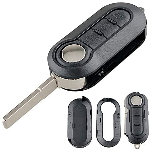 topone1 Car key shell with 3 buttons remote control folding housing replacement