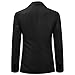 YUNCLOS Mens Slim Fit Casual One Button Notched Lapel Blazer Jacket, Black, Medium