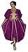 Moroccan Caftan Hand Made Breathable Cotton with Gold Hand Embroidery Long Purple
