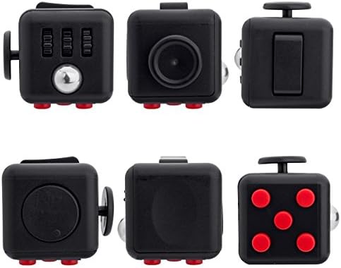 Fidget Cube for Fidgeters! Relieve Stress, Anxiety, and Boredom for Children and Adults (Black)