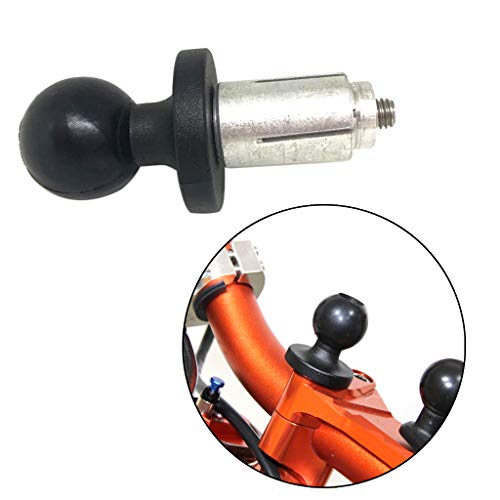 JUNESUN Aluminum Base Rubber Motorcycle Bike Mount Black Fork Stem Base with Ball Head for RAM Mount for Ball Mount Adapter