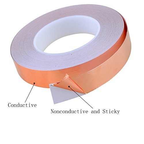 image for Kingtoys 1 Inch X 55 Yds Copper Foil Tape - (25mm X 50m) - EMI Shieldi