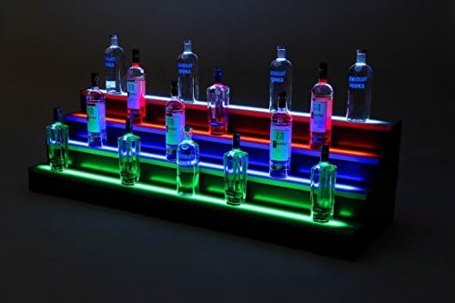 4 Step Liquor Bottle Tier | LED Shelf Tier | Bottle Display | Bar Shelves (3ft)