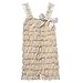 CVERRE Petti lace romper Baby Toddler Girls Layered Lace Ruffle Petti Romper (M ( 6 to 12 months ), Champagne)