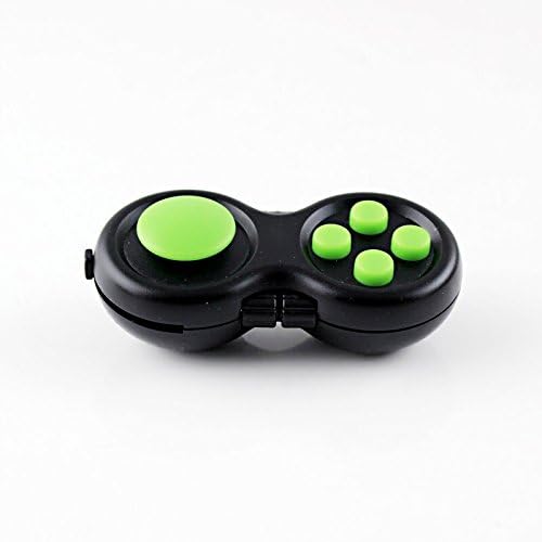 Official Stress Cube (5 COLORS) by TheStressCube.com - A Fidget Cube For Adults And Children With Anxiety, Stress, ADD &amp; ADHD (Splintercell Fidget Pad (Black/Green))