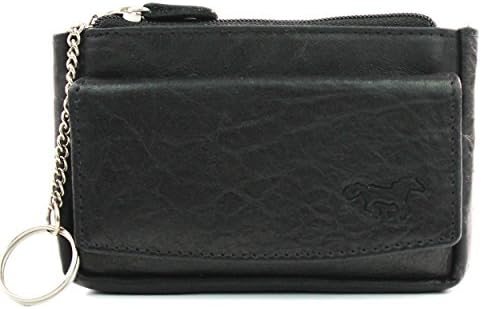 Safekeepers Leather Keycase Holder - Small Smart Wallet - Keywallet with Keyring