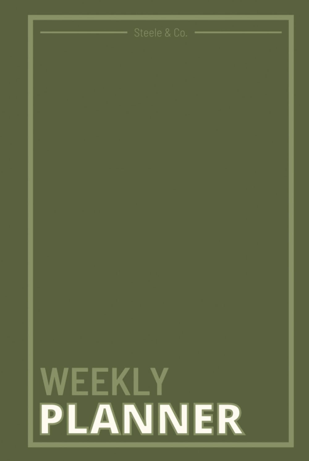 Steele & Co. Weekly Productivity Planner - Plan Out Your Weekly & Long Term Goals and Become More Productive this Year - Undated Hardcover Planner