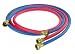 FlexCraft 25610K, Washing Machine Supply Line, For Hot And Cold Water Supply, Washing Machine Hose Connector EPDM Rubber Tube Cover 10 Ft (Pack Of 2-1 red 1- Blue) primary