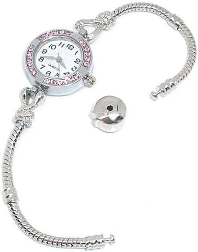 Charm Buddy cm Quartz Rhinestone Bead Bracelet Watch Fits Pandora Troll Chamilia Charms Cc 2 Amazon Co Uk Jewellery