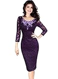 Vfemage Womens Elegant Applique Lace Party Cocktail Bodycon Dress