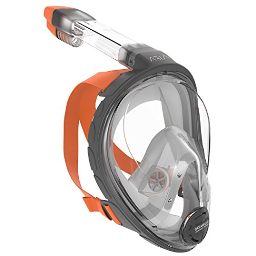 Ocean Reef Aria Full Face Snorkel Mask (Gray, Medium/Large) (Certified Refurbished) - Thumbnail 2