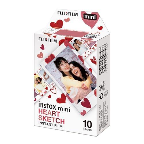 instax FUJIFILM Instax Mini Heart Sketch Film - 10 Exposures. 1