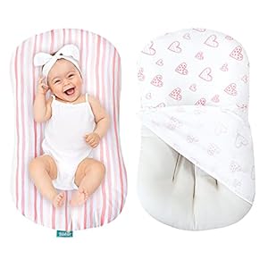 Bassinet Sheet 2 Pack Compatible with Halo BassiNest Swivel Sleeper, Envelope Style 100% Cotton Breathable & Soft & Skin…