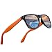 LR Unisex Classic Polarized Sunglasses Men Women - Square UV400 Fashion Holiday Eyewear Matt Black 53mm(NCS004) (Orange/Gold)