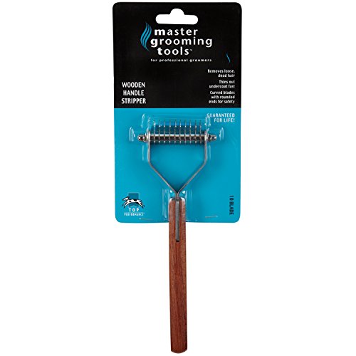 Master Grooming Tools Stripping Tools with Wooden Handles — Stripping Tools for Grooming Dogs - 10-Blade Style - Thumbnail 4