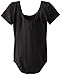 Danskin Big Girls' Short Sleeve Leotard, Black, Intermediate