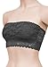 TL Women's Full Floral Lace Strapless Seamless Stretchy Bandeau Tube Bra Top SET6-BLK_WHT_CHA_BLU_COR_LBE XL