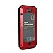 SplashETech Metal Extreme Shockproof Military Heavy Duty Tempered Glass Cover Case Skin for Apple iPhone 5 (Red/Black)