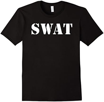 Mens SWAT Team T-Shirt Medium Black