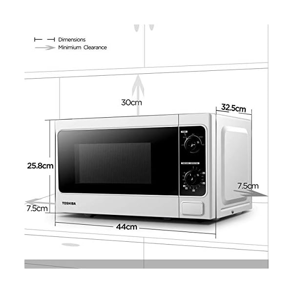 Toshiba-800-w-20-L-Microwave-Oven-with-Function-Defrost-and-5-Power-Levels-Stylish-Design--White-MM-MM20PWH Toshiba 800w 20L Microwave Oven with Function Defrost and 5 Power Levels, Stylish Design – White - MM-MM20P(WH)