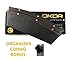 OKDA Car Seat Organizer PLUS Gecko-Grip Anti-Slip Dashboard Mat. Organize Phones, Wires And Loose Items For Quick Access. Premium PU Leather (Black). Pack Of 2