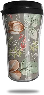 Top1VA Floral Print Water Cup Hot Cold Tumbler With Water Tight Coffee Bottle Vacuum Insulated Flip Top Lid Drink Bottle