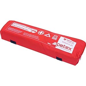 Petex 43999712 combitas Plus met klittenband best, Euro-gevarendriehoek, verbandstofvulling en veiligheidsvest, rood