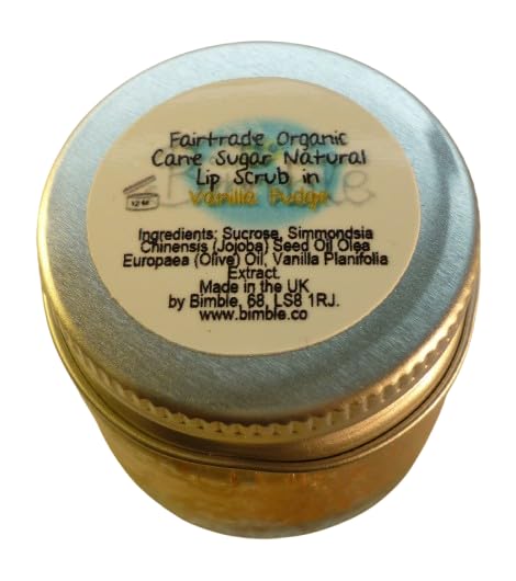 Bimble Organic Raw Cane Sugar Natural Lip Scrub 25g - Vanilla Fudge Flavour