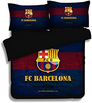 Jameswish Kids Football 3D Duvet Cover 2017 New Design Famous Soccer Team Bed Linen For Boys Including 1Duvet Cover 2Pillowshams Polyester Fiber 4-Season Suitable King Queen Full Twin Size
