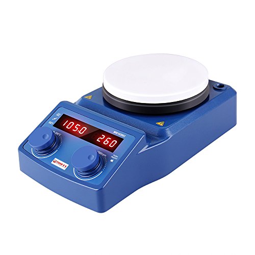 5 Inch LED Digital Magnetic Hotplate Stirrer - Four E's with Ceramic Coated Hotplate, 100-1500RPM, 5L, 600W - Benchtop Appliance for Scientific Research Clinics Classrooms Laboratory - US Plug - Thumbnail 4