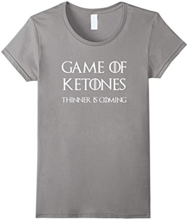 Womens Game of Ketones T-shirt Tee      Keto Diet shirt Medium Slate