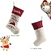 WEWILL Express Set of 3, 18'' Personalized Christmas Stockings with Embroidery Technology Xmas Stockings for Family Kids