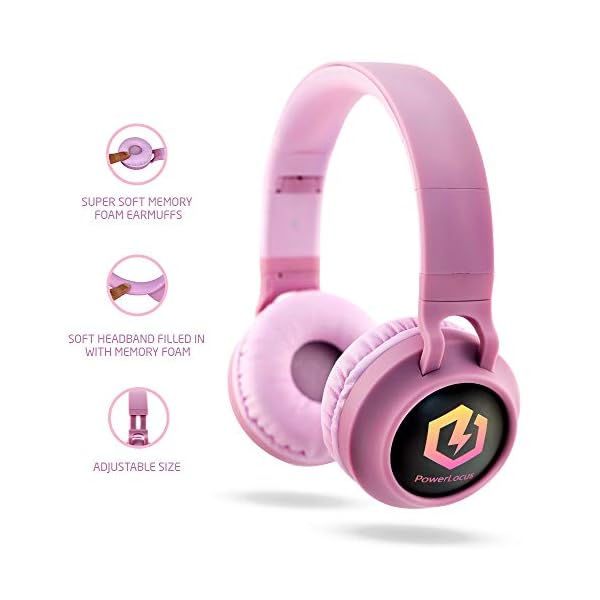 Headphones-for-Kids-PowerLocus-Bluetooth-Headphones-Kid-Headphone-Over-Ear-with-LED-Lights-Foldable-Headphones-with-MicrophoneVolume-Limited-Wireless-and-Wired-Headphone-for-PhonesTabletsPCTV PowerLocus Headphones for Kids, Bluetooth Headphones, Kid Headphone Over-Ear with LED Lights, Foldable Headphones with…