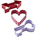 Wilton Metal Arrow Heart Key 3 Piece Cookie Cutter Set, Multicolor