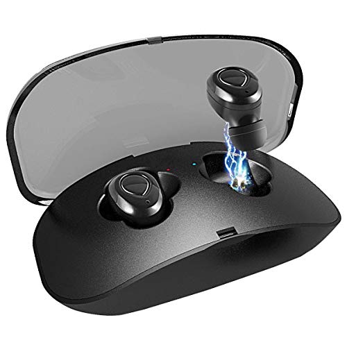 True Wireless Earbuds,Waterproof Sport Bluetooth 4.2 Earphones, in-Ear Noise Cancelling Headphones, Mini Wireless Earbuds Headset Hands-Free Music,Heavy HiFi Bass Headphones, Gaming Headphones