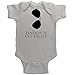 Daddy's Co-Pilot Aviators Baby Bodysuit Black Vinyl