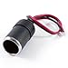 uxcell Car Charger Female Cigarette Lighter Socket Plug Adapter with 26cm Cable
