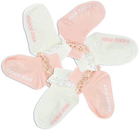 Socks for Girls, Picopaco Fashion Lace Non-slip Cotton Crew Socks for Kids Toddler Big Little Girls10 Pairs Pack …