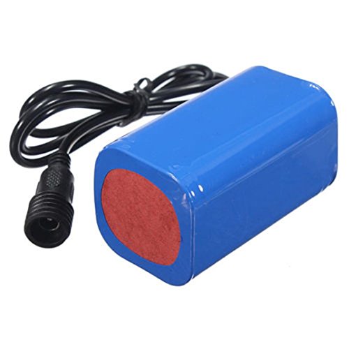 OVERMAL 8.4V 6400mAh Rechargeable 4x 18650 Battery Pack For Head lamp Bike Bicycle Light