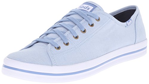 Keds Women's Kickstart Chambray Fashion Sneaker, Blue, M US