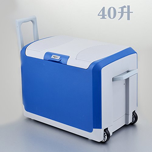 Click Here to See More Images SL&BX 40l car refrigerator,Large capacity mini fridge car dual use cold and warm box car mini small fridge 24v cold box portable mini fridge-Blue 59x37x43cm(23x15x17inch)