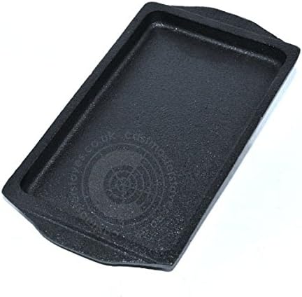 Rectangular Cast Iron Cookware Roasting Baking Tray Pan Oven Serving Dish Plate 15.5 x 9cm