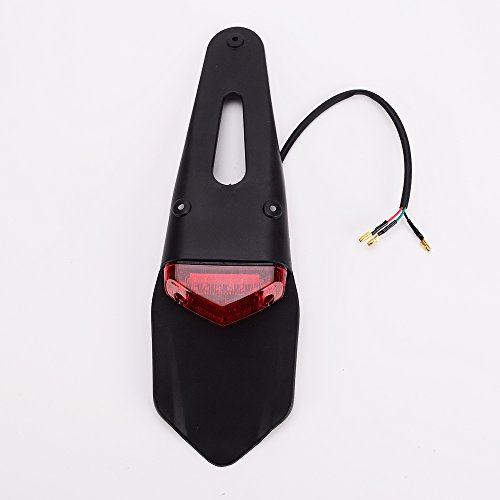 IZTOR Rear Fender LED Brake Tail Light Lamp W/ Bracket for Off-road Motorcycle Motocross Dirt Bike Custom Motorbike